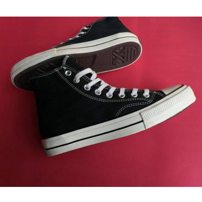 [BAYAR DI TEMPAT] SEPATU CONVERSE 70S HIGH BLACK WHITE PREMIUM EGRET ORIGINAL CHUCK TAYLOR CONVERS