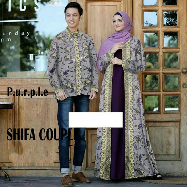 Unix BAJU KEBAYA COUPLE 17335 BUSANA PAKAIAN BATIK MUSLIM KAPEL LEBARAN