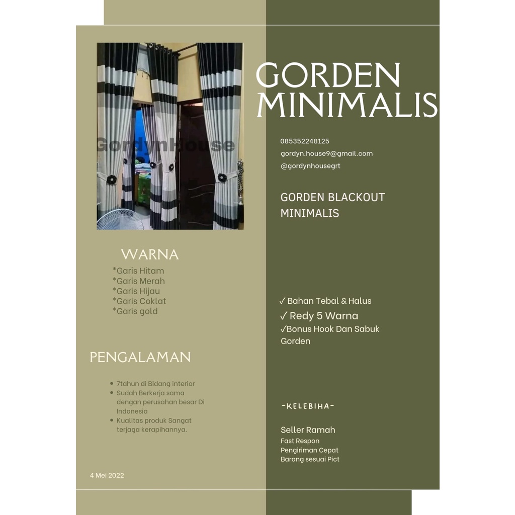 Gorden Minimalis tirai gorden minimalis