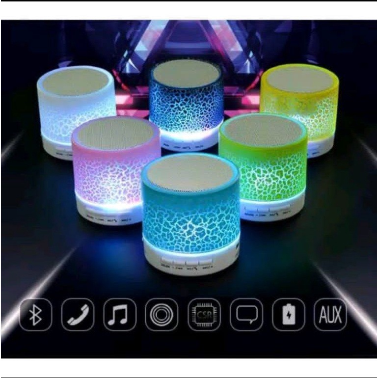 MINI SPEAKER MOTIF RETAK S10 // SPEAKER MINI BULAT // SPEAKER PORTABLE