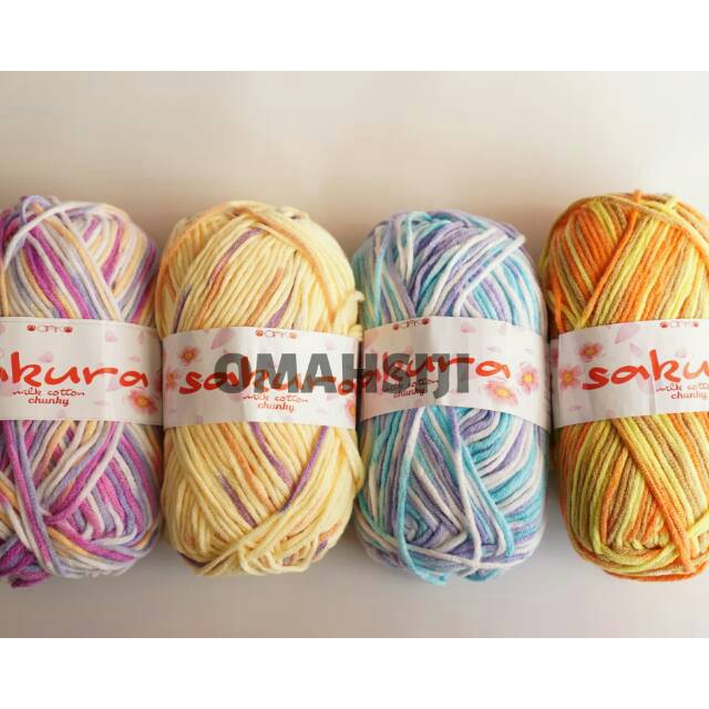 Benang Rajut Milk Cotton Tebal Sembur