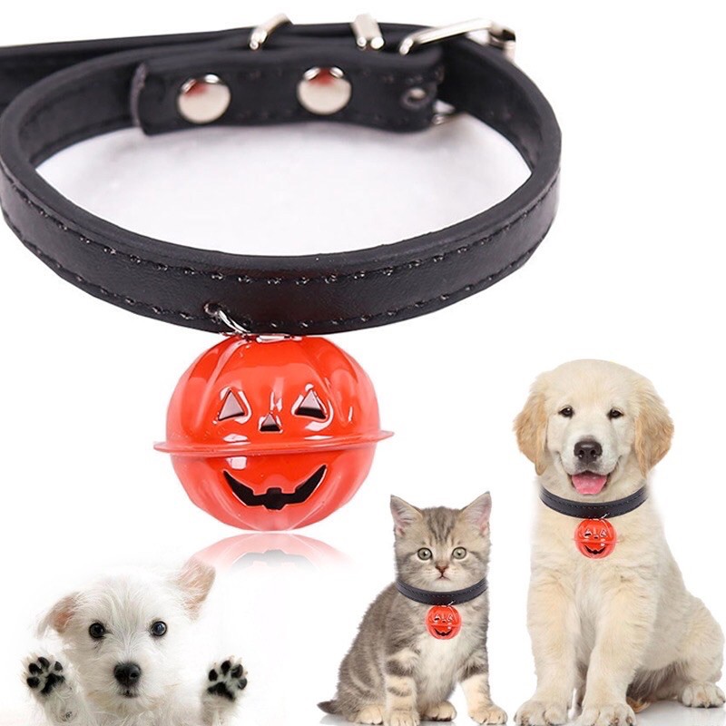 Pumpkin Bell Collar // Aksesoris Anjing Kucing | Aksesoris Halloween Anjing Kucing | Kalung Anjing Kucing | Kalung Halloween Anjing Kucing