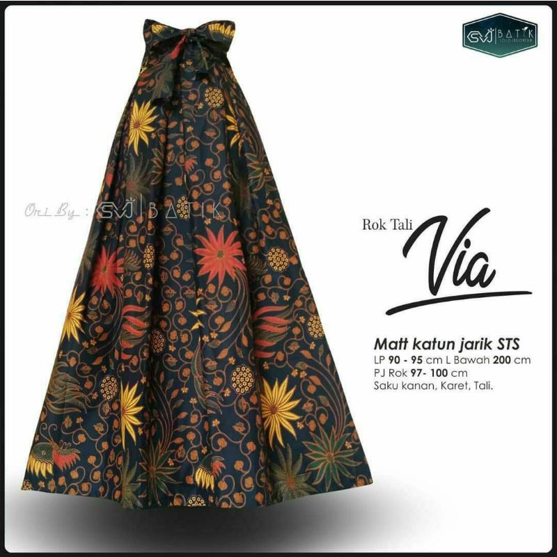 Rok Katun Motif Batik Wanita Remaja Dewasa Panjang Jumbo Fashion Muslim Kekinian Terbaru Pekalongan-L