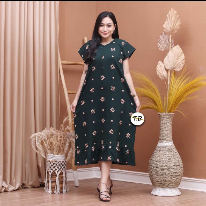 Temukan DASTER ARAB ZEEMA | RAYON SUPER GRADE A | RESLETING DEPAN BUSUI | RENDA MILO-Bintang hijau botol