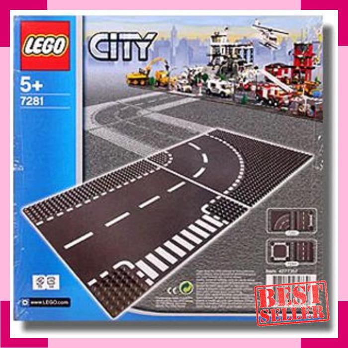LEGO # 7281 CITY - SUPPLEMENTAL_T-JUNCTION & CURVED ROAD PLATES