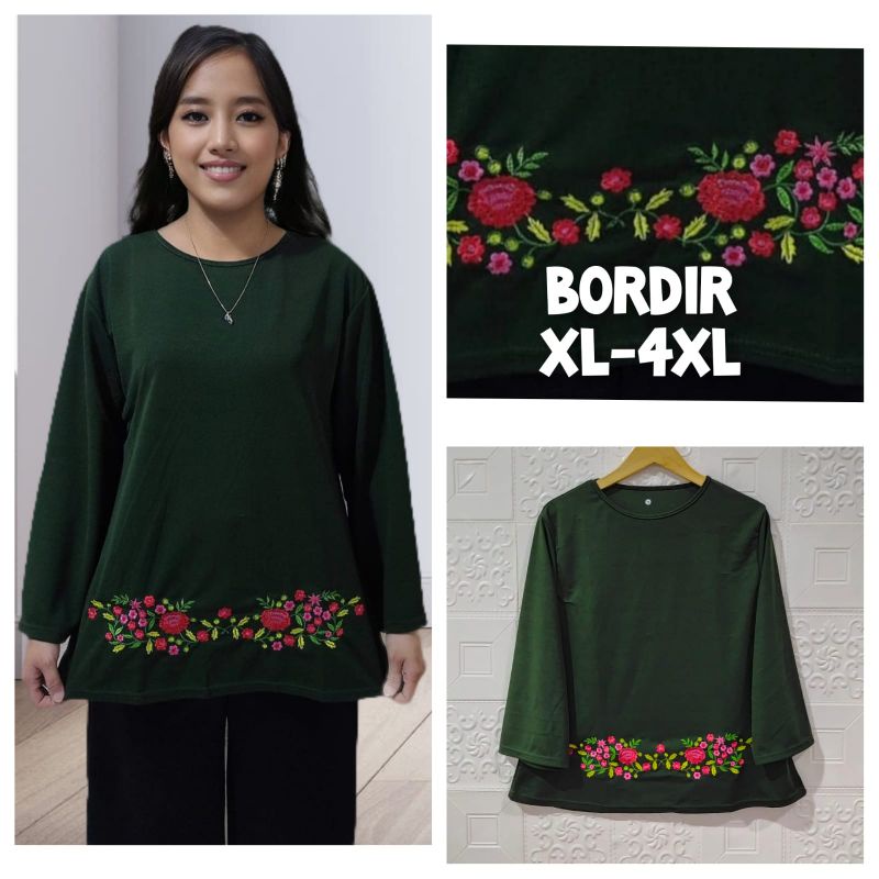 BIZ SIZE XL XXL ATASAN WANITA LENGAN PANJANG BORDIR