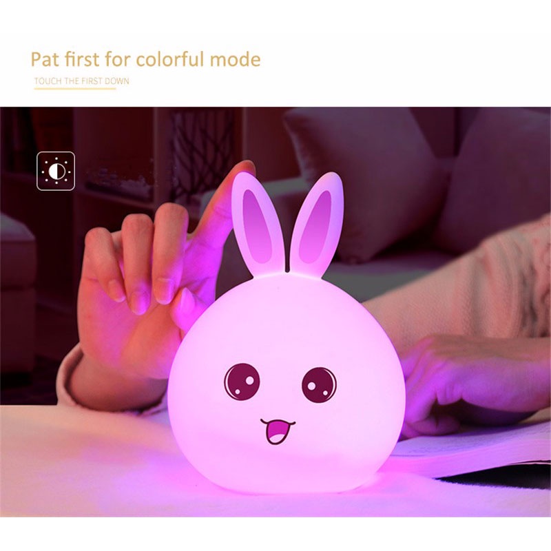Lampu Tidur Anak LED RGB Light Model Kelinci