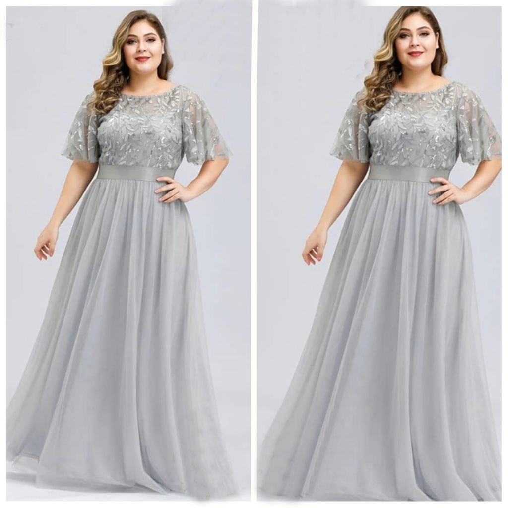 XC - Maxi Prilly / Maxi Dress Wanita Terbaru / Dress Brukat Populer / Dress Tile  Trendy Kekinian / Dress Jumbo