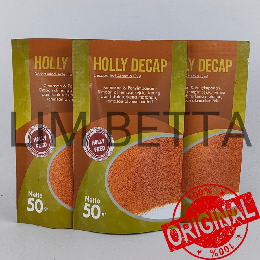 HOLLY DECAP 50 GRAM / ARTEMIA INSTAN / ARTEMIA DECAPSULE