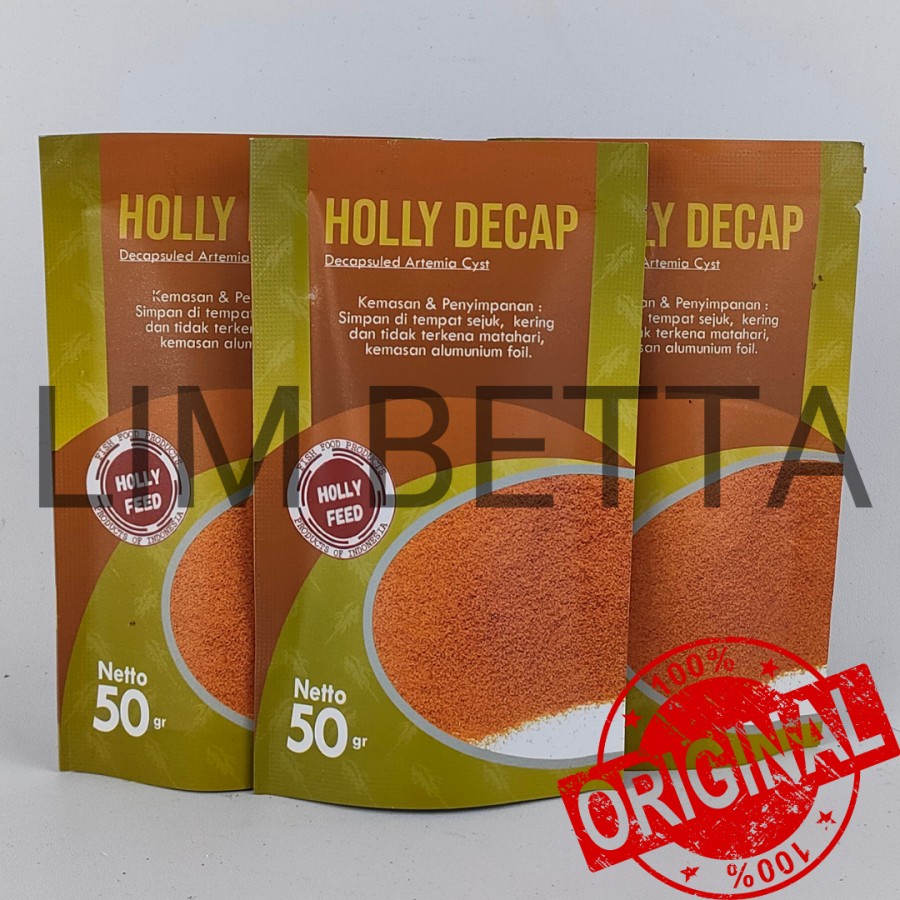 HOLLY DECAP 50 GRAM / ARTEMIA INSTAN / ARTEMIA DECAPSULE