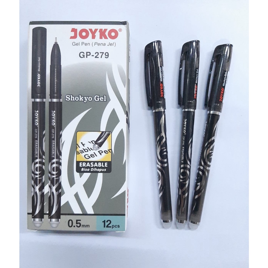 

Gel Pen Erasable Pulpen bisa dihapus Joyko GP-279 Shokyo 0.5mm isi 12 / pulpen pen gel bisa dihapus murah 1pak isi 12 pc