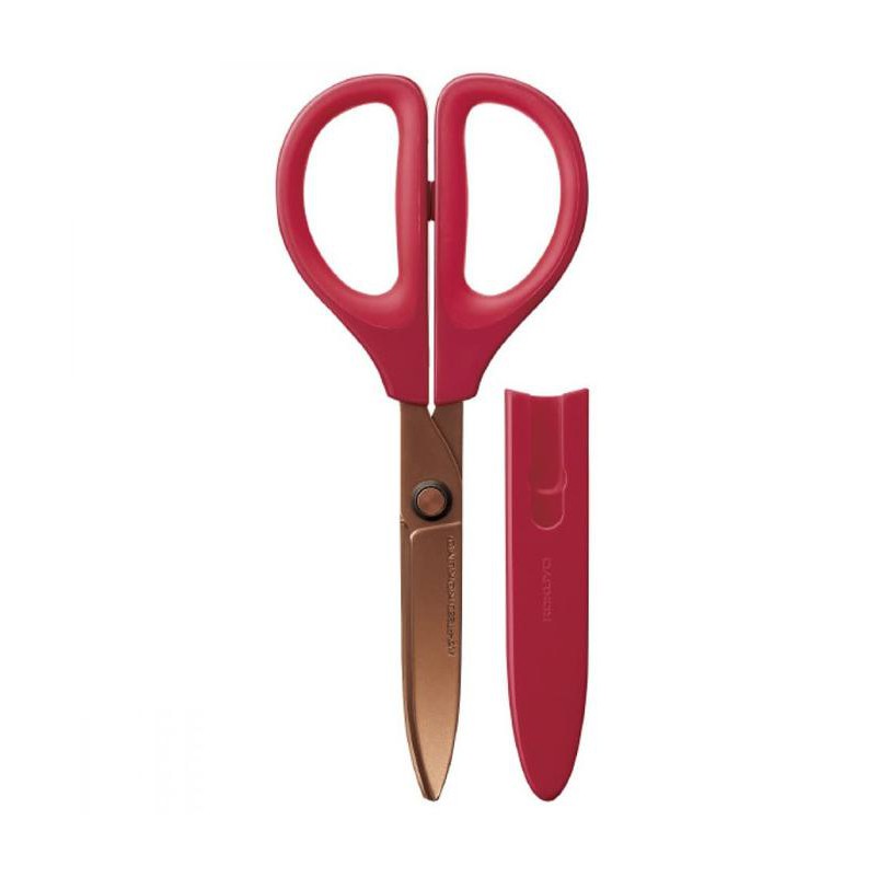 

✨BISA COD✨ Kokuyo Titanium Glueless Blade Scissors. HAZA-PT280 - RED