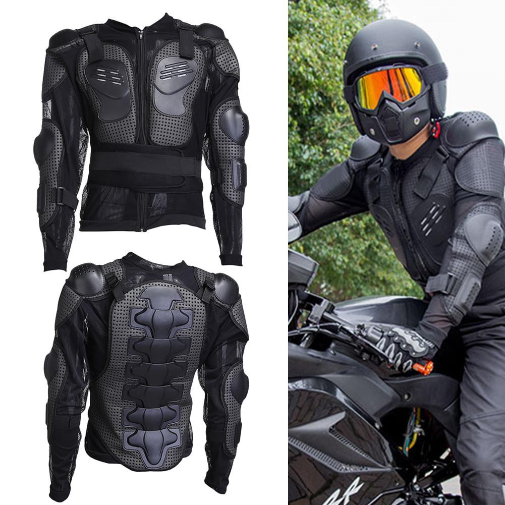 Full Motorcycle Body Armor Jacket Motocross Back Shoulder Protector S M L XL