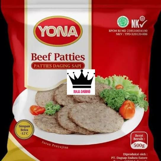 

Yona Beef Patties/Daging Burger Sapi 500gr