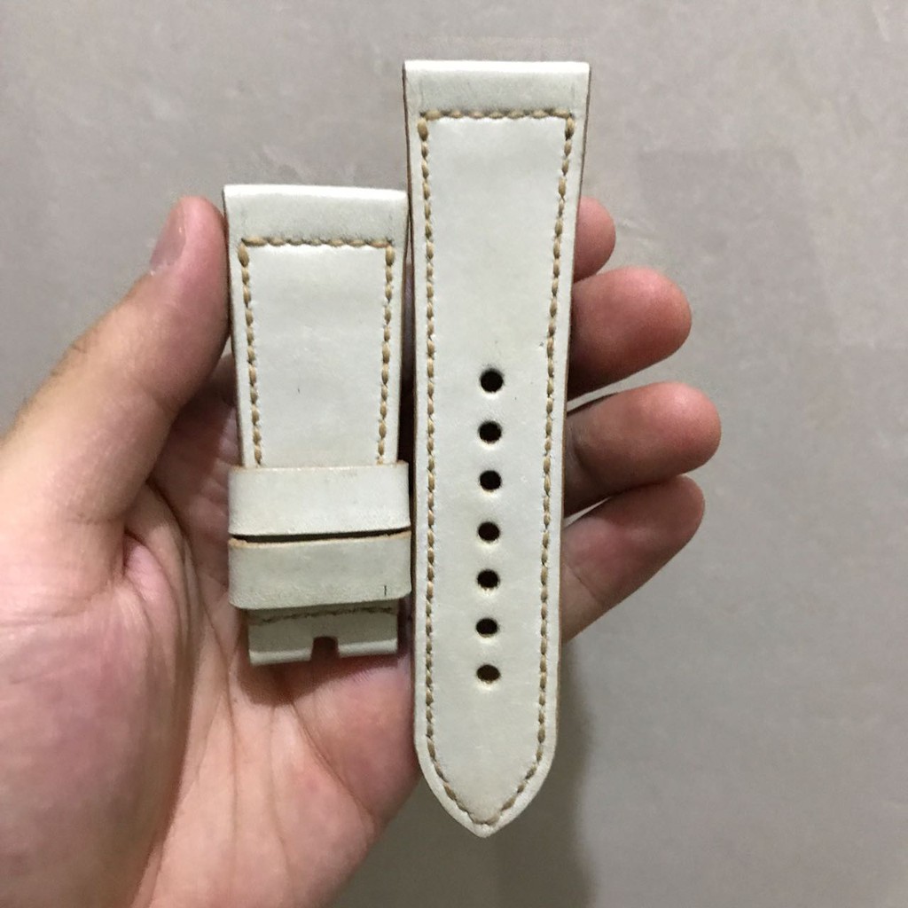 [Gunny Straps] Leather Straps Old White For Sevenfriday P2B/02 P3B/01 P3B/03 Racing Team Yellow