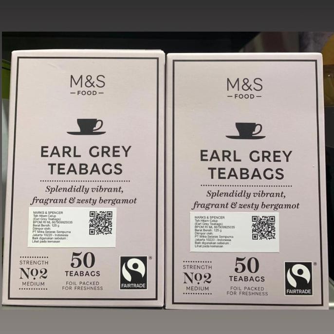 

M&S MARKS AND SPENCER EARL GREY TEABAGS / TEH HITAM CELUP IMPORT