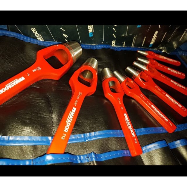 

(B2T)Alat Pembolong Plat Plong Set 8 Pcs Hollow Punch MATADOR Germany