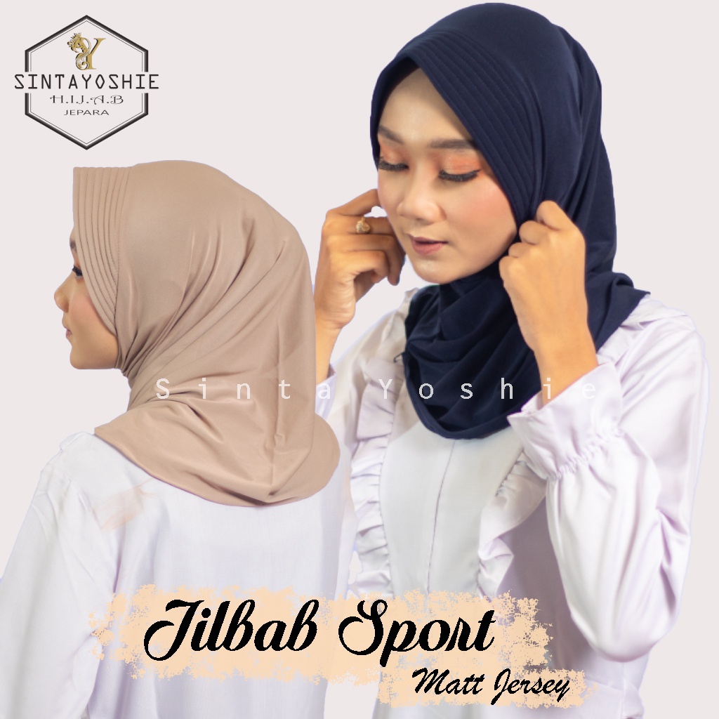 Jibab Sport Jersey Kerudung Olahraga Premium Jilbab Instan Sporty