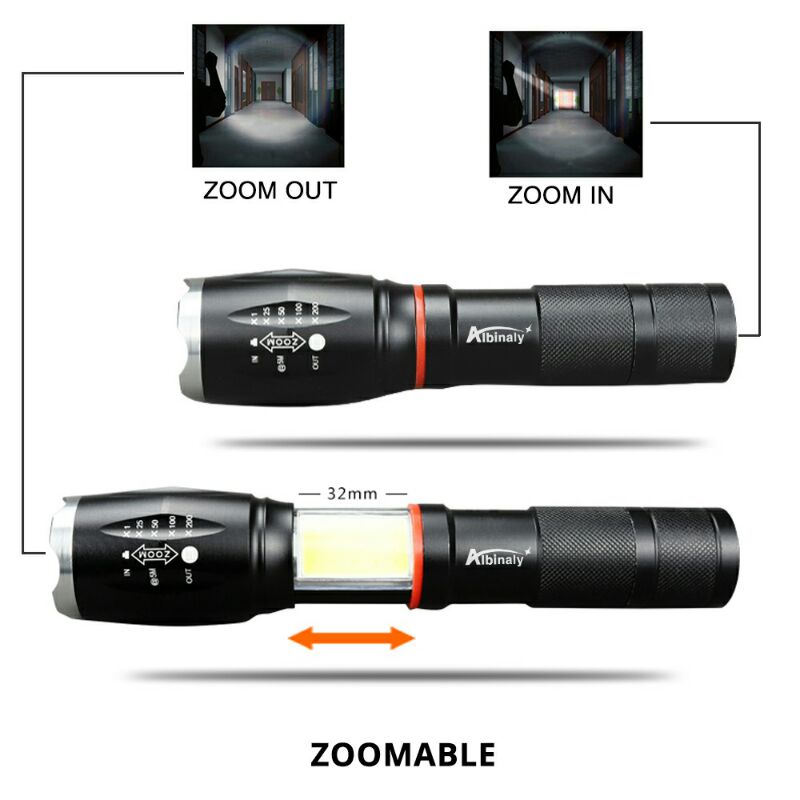 [100%ORIGINAL]PAKET SENTER LED TORCH CREE XM-L 8000 LUMENS WATER RESISTANT - FREE BATERAI + CHARGER + BOX