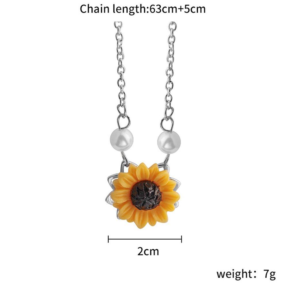 Preva Sunflower Kalung Wanita Princess Romantis Lapis Emas