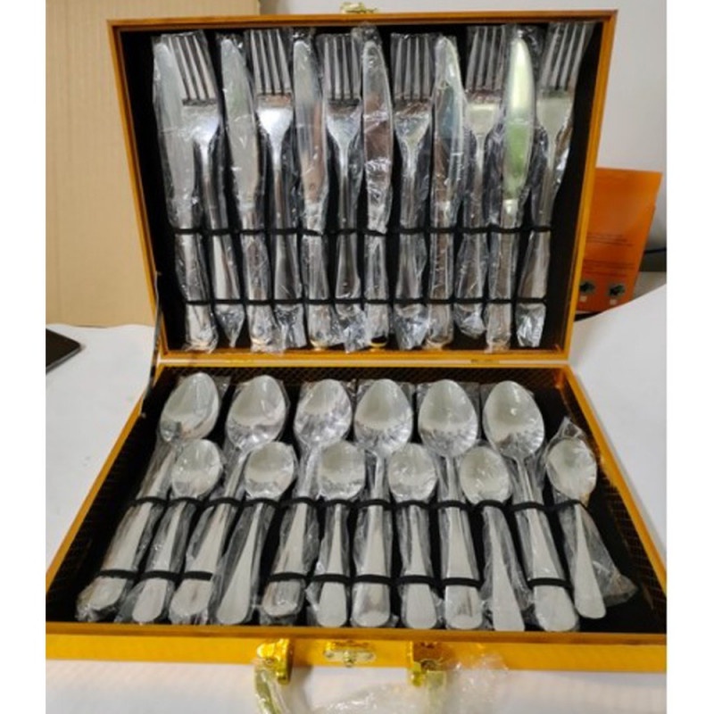 Perlengkapan Makan Set Sendok Garpu Pisau 24 Pcs Stainless Steel 304
