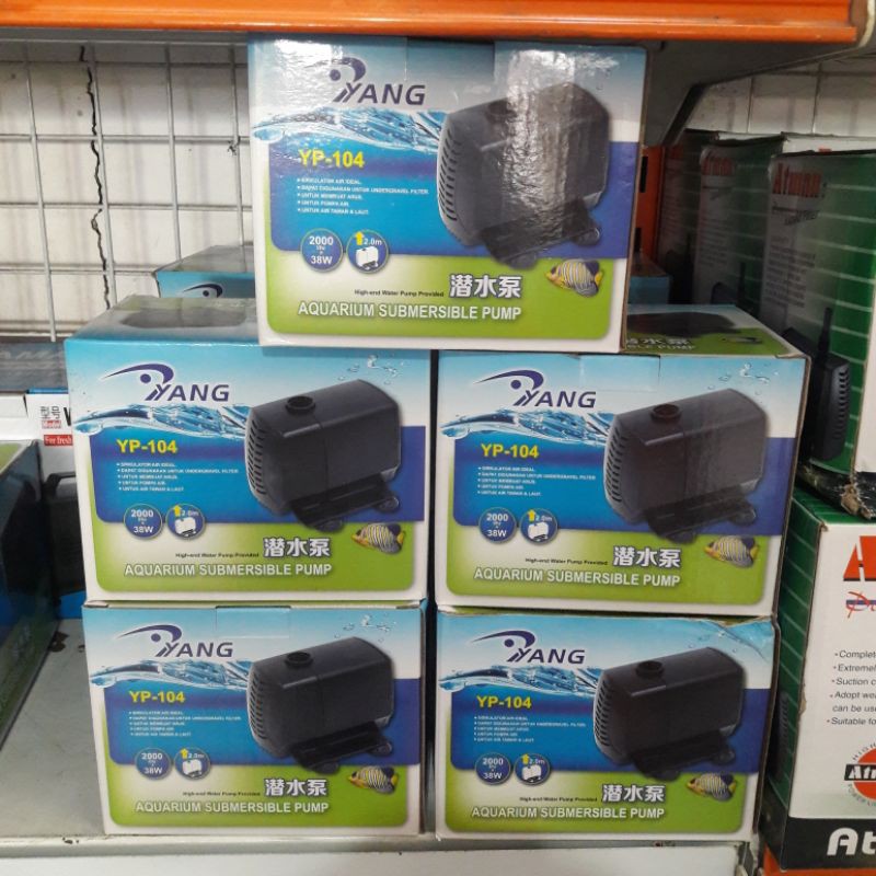 YANG YP-104 Aquarium Submersible Pump Pompa Aquarium Celup YP104