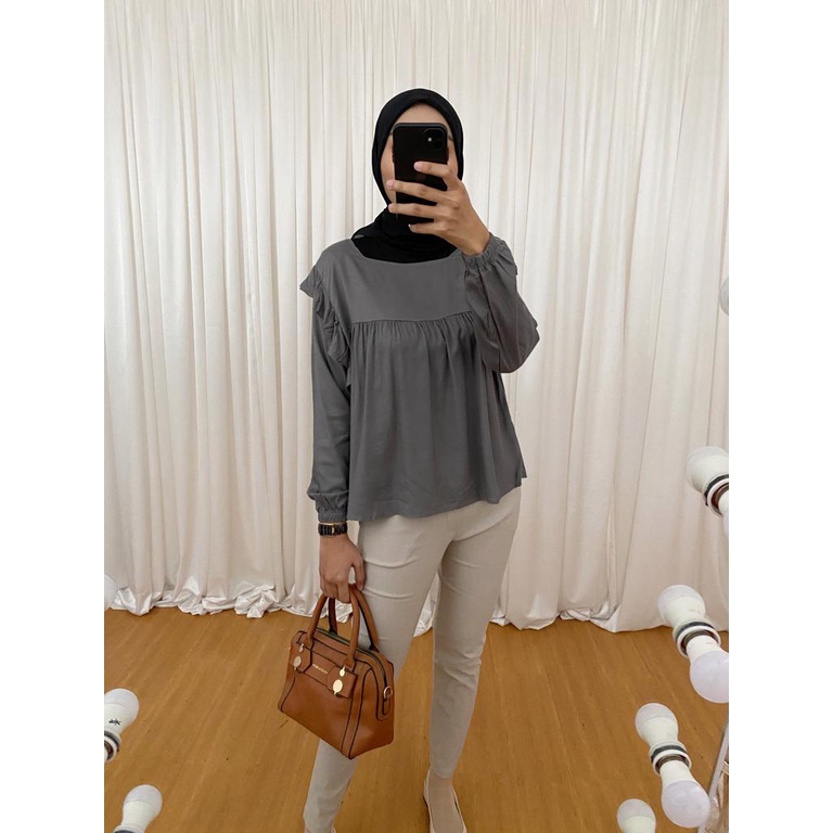 CROPY BLOUSE - RAYON VISCOSE - BLOUSE WANITA - REALPICTURE 100%-1