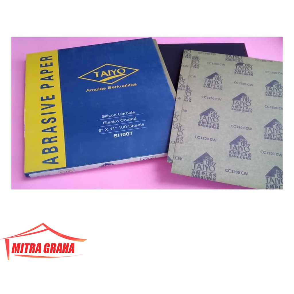 Jual AMPLAS KERTAS LEMBARAN BESI GOSOK ANTI AIR TAIYO MGJ | Shopee ...