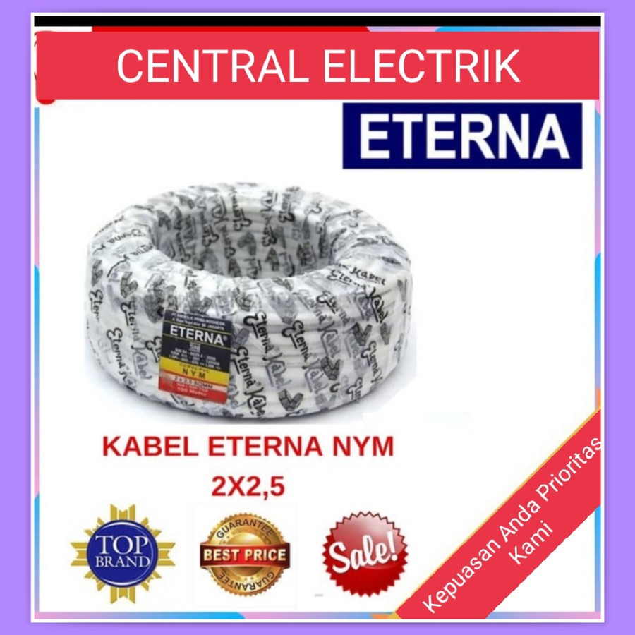 KABEL ETERNA NYM 2X2,5 / KABEL LISTRIK ETERNA NYM 2X2,5 FRULL 50M