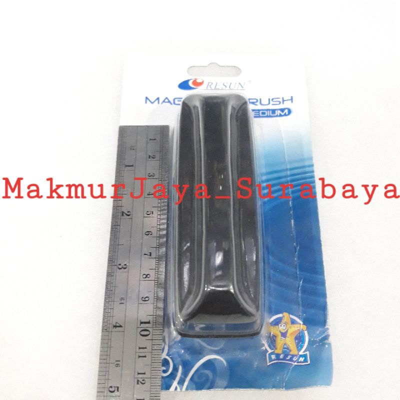 Resun Magnetic Brush Medium, Magnet pembersih kaca Aquarium/kaca Bak Fiber