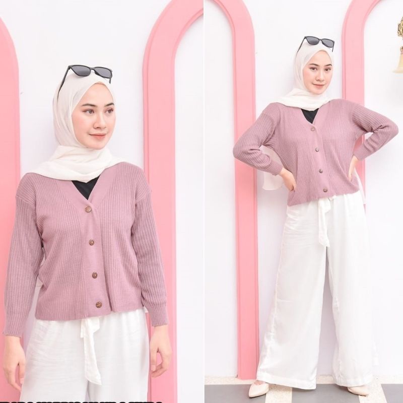 Cardigan Rajut Willy Cardy Crop Cardy Terlaris Termurah bisa Cod