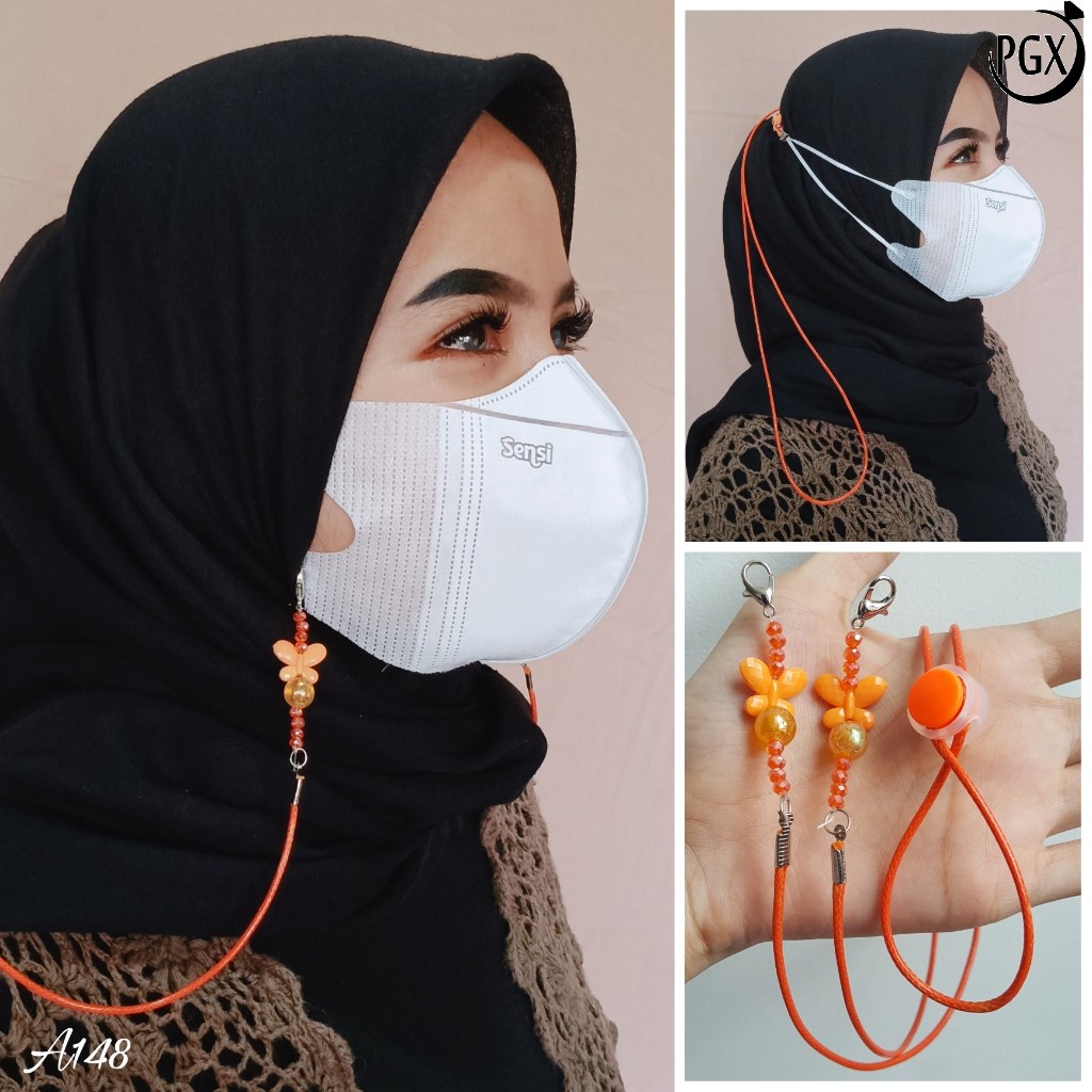 PGX Strap Masker - Kalung Masker - Tali Masker Kristal Premium Aksesoris Fashion - A148