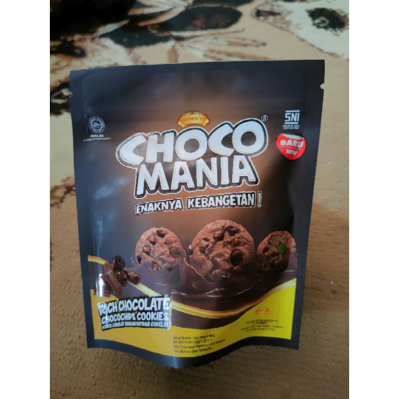 chocomania choco chips cookies / rich chocolate choco chips 69 gram