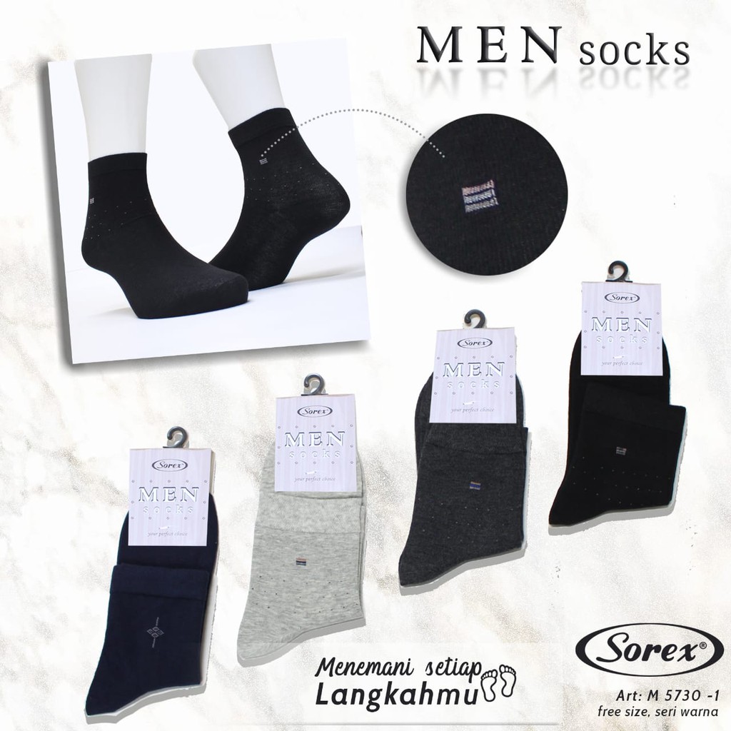 Kaos Kaki SOREX M5730-1 - Mens Basic Socks SOREX - Kaos Kaki Formal Sorex