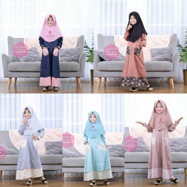 GAMIS SET/DRESS SET MUSLIMAH ANAK CANDANI KIDS BY NAYMA HIJAB