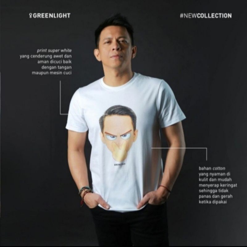 KAOS PREMIUM DISTRO - KAOS MURAH - KAOS GREENLIGHT ARIEL EMOJI - KAOS GREENLIGHT ARIEL