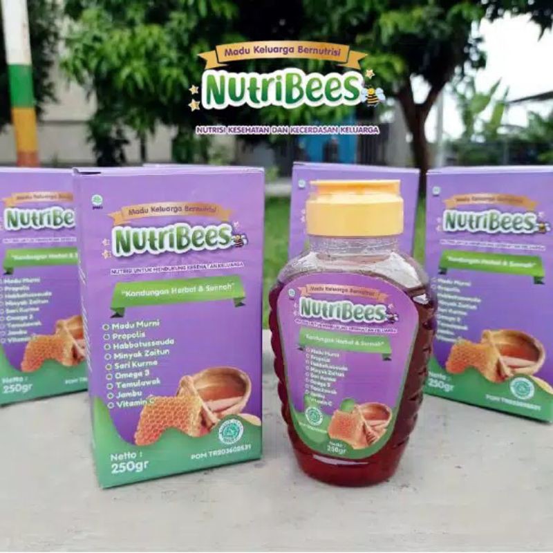 (FREE STIMUNO SYRUP) (ORIGINAL) Nutribee Nutri Bee Smart Madu Anak Bernutrisi 250gr [ Nutribees ]