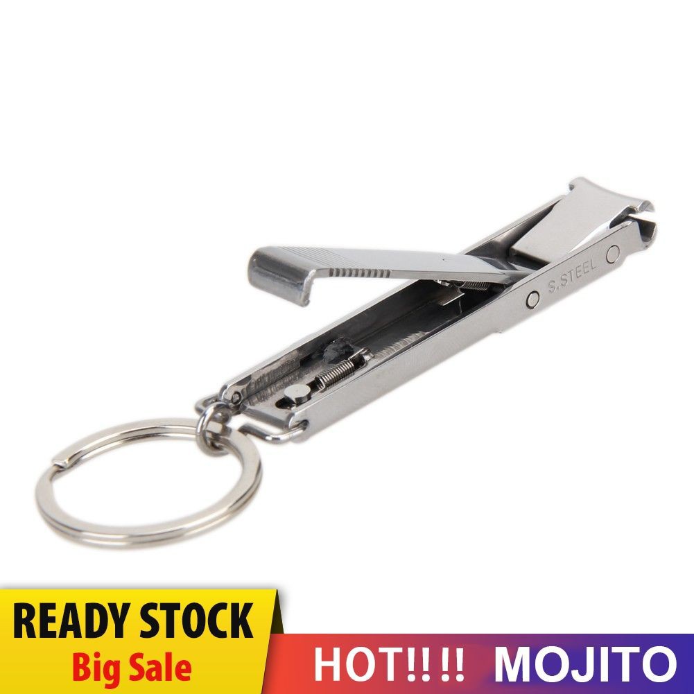 MOJITO EDC Ultra-thin Foldable Hand Toe Nail Clippers Cutter Stainless Keychain Nail Art Tool,Ssangeoho