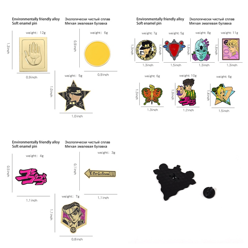 Bros Pin Desain Anime Jepang JoJos Bizarre Adventure Untuk Aksesoris Pakaian