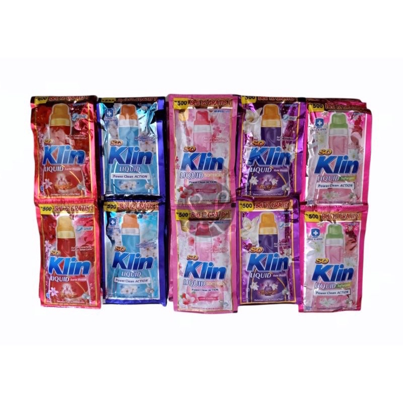 Soklin Liquid renceng/renteng 500an, satu renteng isi 12, murah meriah