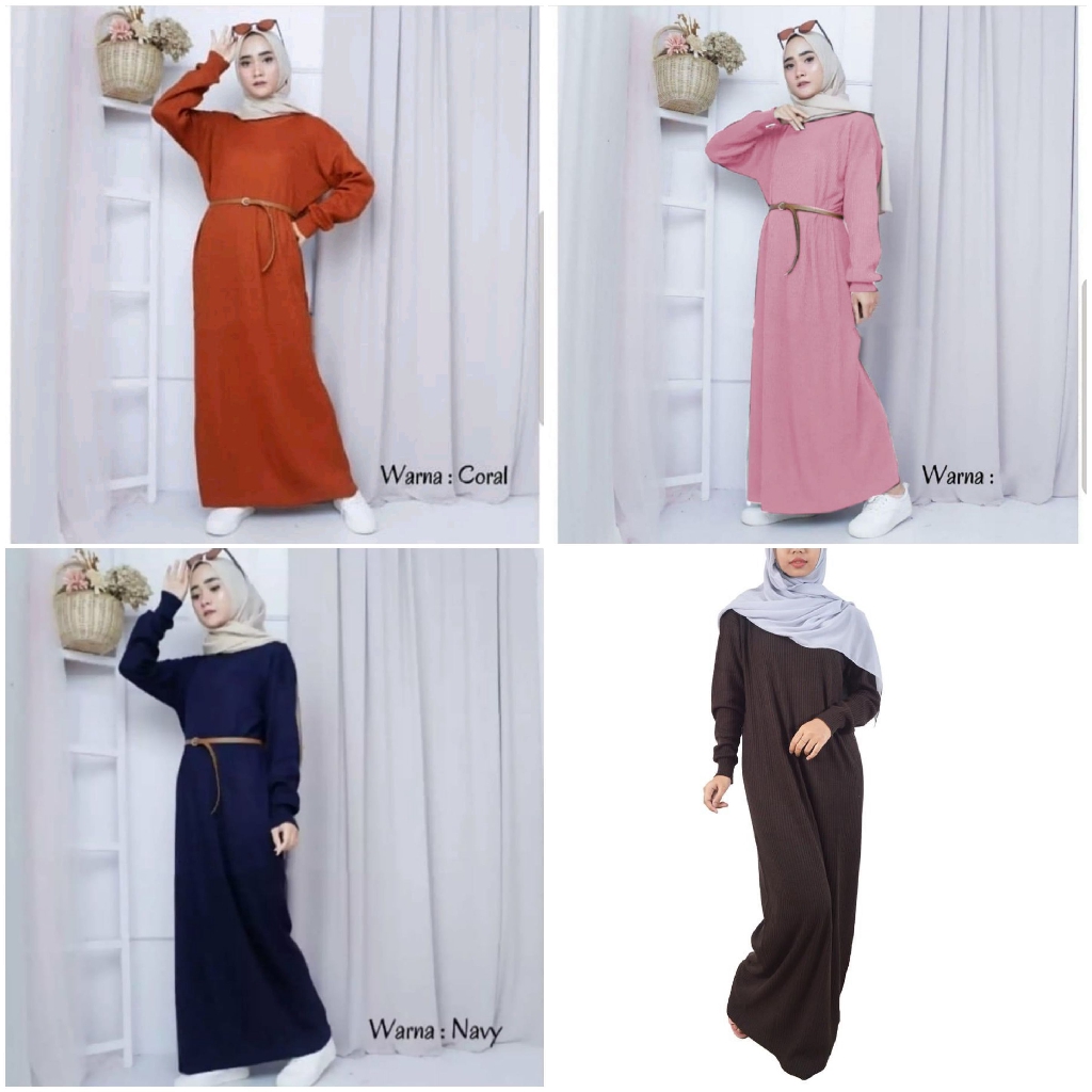 ZAHRA - Baju Rajut Long Dress / MEDARI Dress / MEDARI Long Dress / boxy dress / boxy long dress