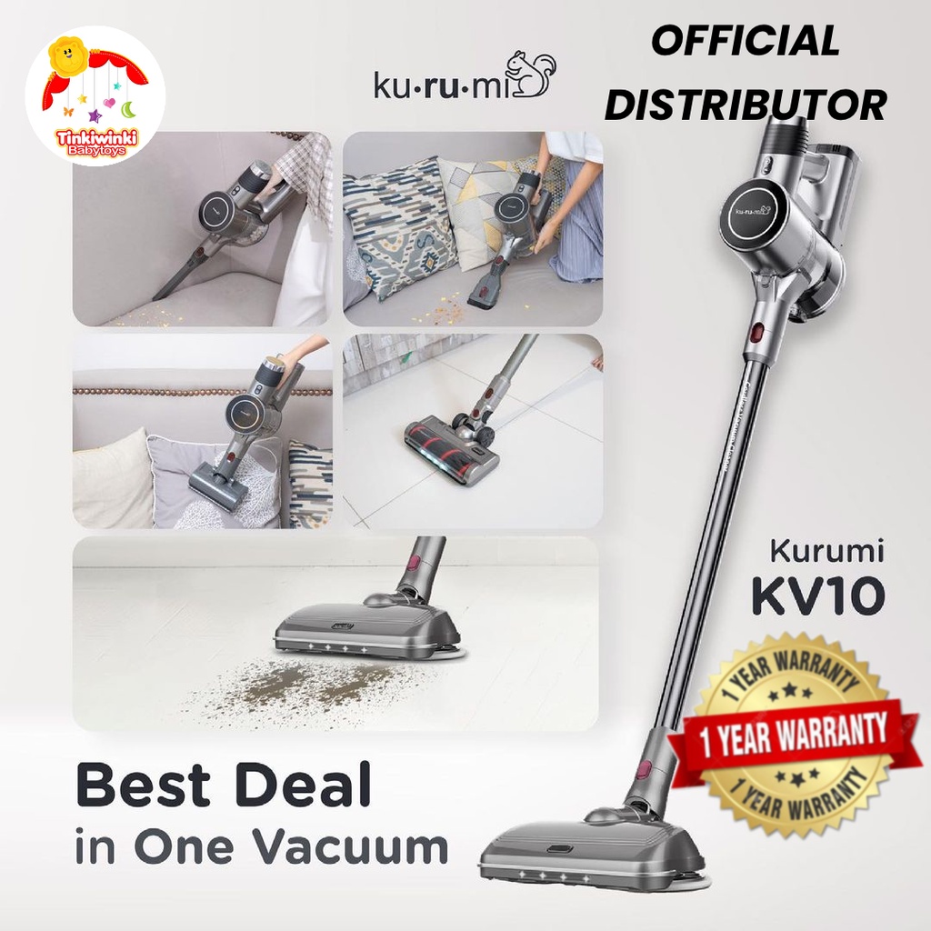 Kurumi KV 10 Powerful Cordless Stick Vacuum Cleaner with Power Drive Mop Head