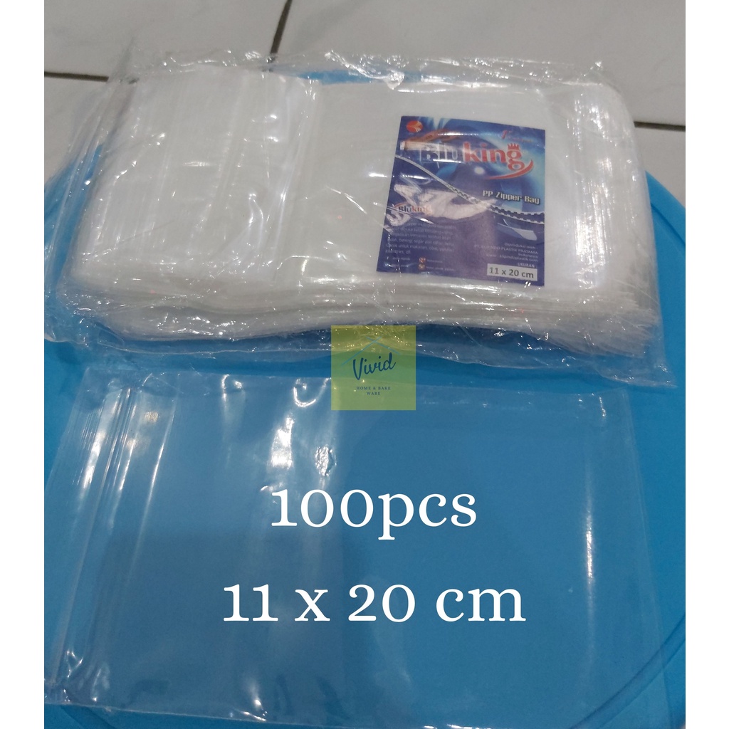 Plastik Klip Bluking PP - 11 x 20 cm - Klip Seal Plastik Bening - Tebal 0.05 mm (100 pcs)