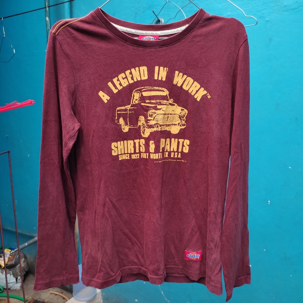 Kaos Dickies Lengan Panjang Second Original