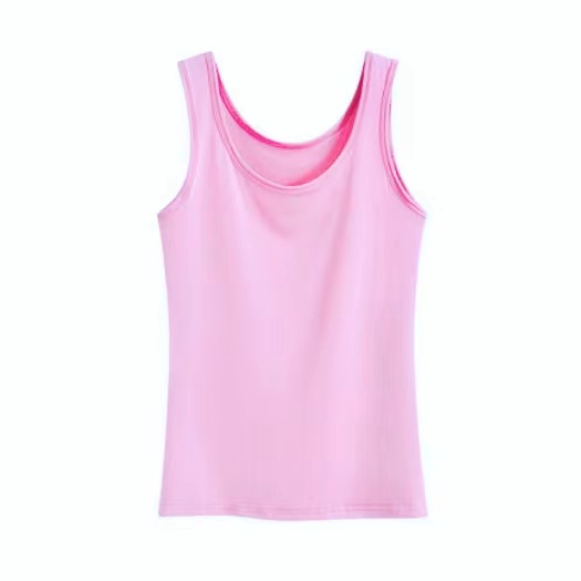 Tank Top Agnes Tanktop Wanita Tangtop Tali Besar Singlet Fashion Slim Langsing-Pink