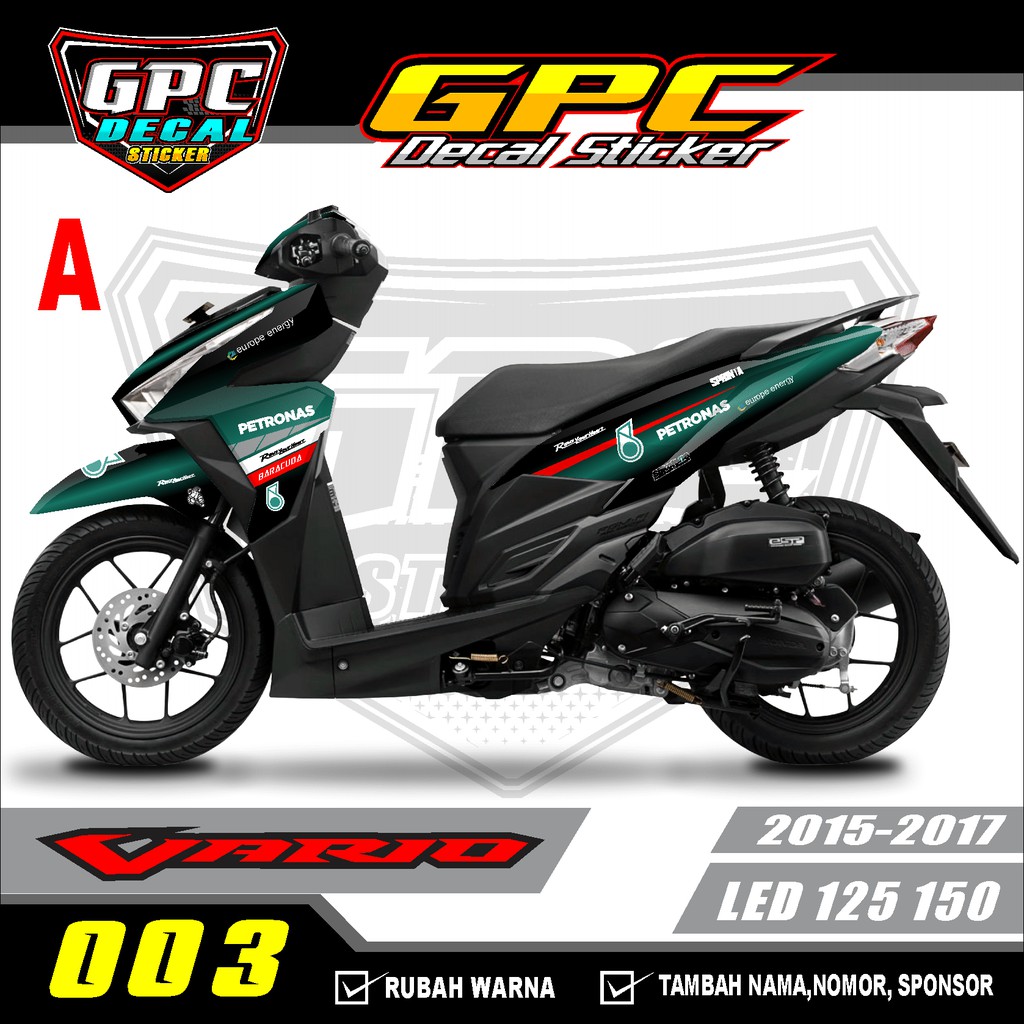 Decal sticker full body Vario led 125 150 Petronas - dekal stiker Striping lis vario-003