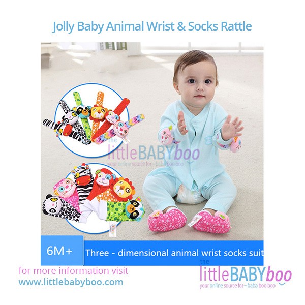Jolly Baby Animal Wrist & Socks Rattle