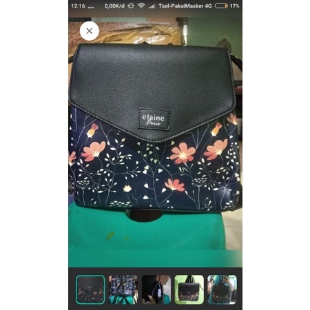 Elaine Paris ransel navy / tas / tas punggung