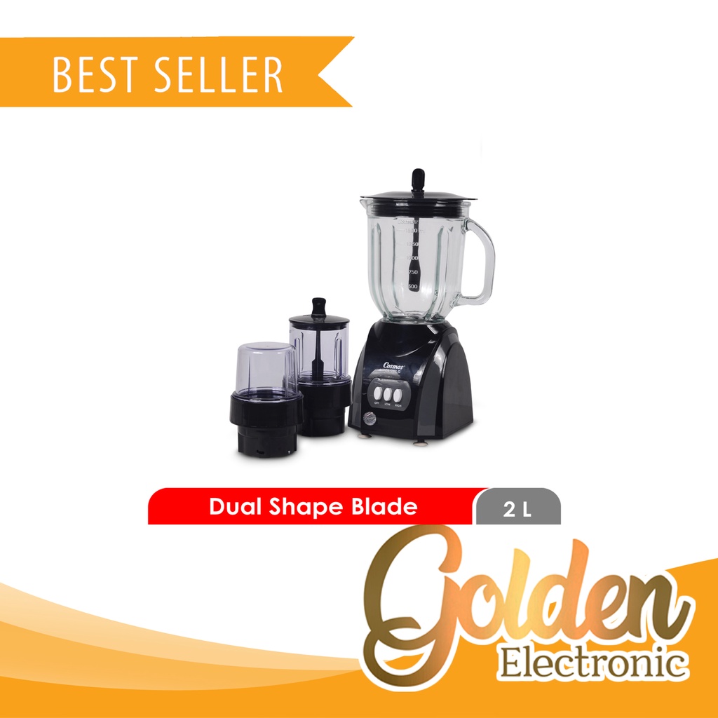 Cosmos CB-282G Blender Kaca 3in1 (2 Liter) / CB-282 G / CB282G