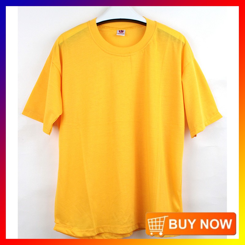  KAOS  POLOS WARNA  KUNING  BAHAN SOFT COTTON PRIA  WANITA 